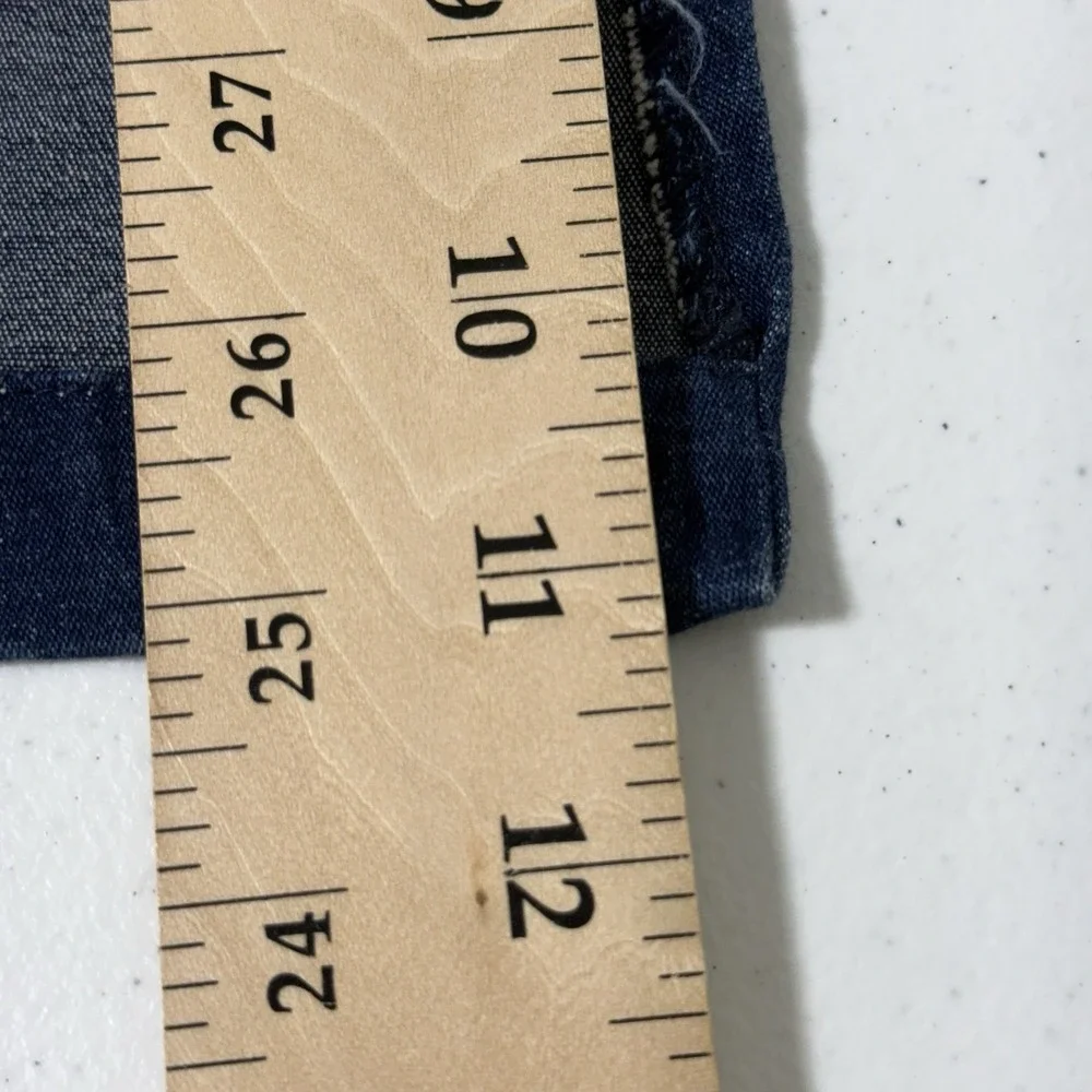 Y2K Denim Jean Maxi‎ Skirt Cargo Tie Waist Modest Casual Boho 90s Grunge Size 8